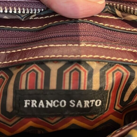 Franco Sarto Maroon Faux Leather Crossbody Bag - Picture 9 of 13